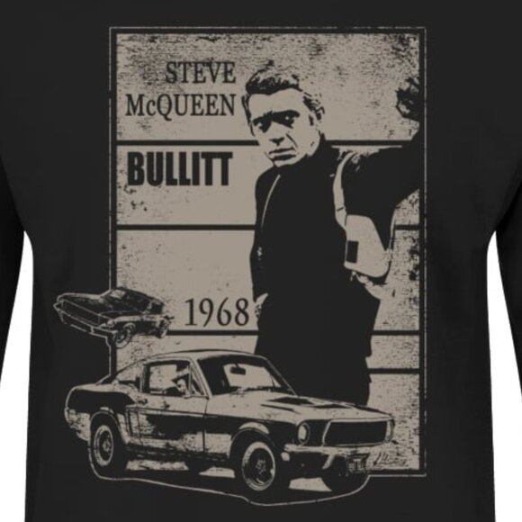 Steve McQueen Bullitt 1968 Classic Movie Graphic Sweatshirt 81 - Picture 2 of 5